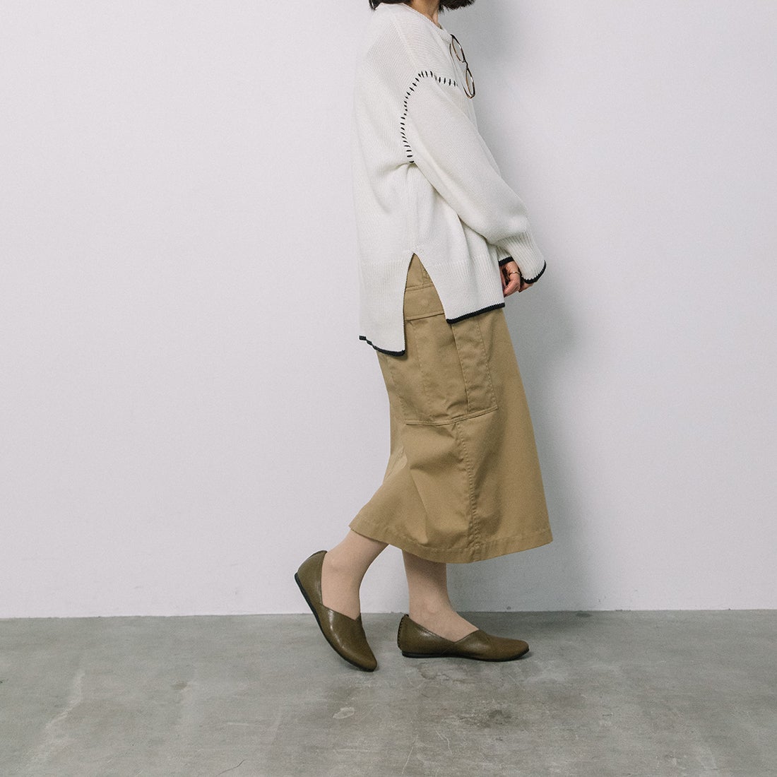 yuko imanishi+ Vカットデザインフラットシューズ IBUKI|銀座