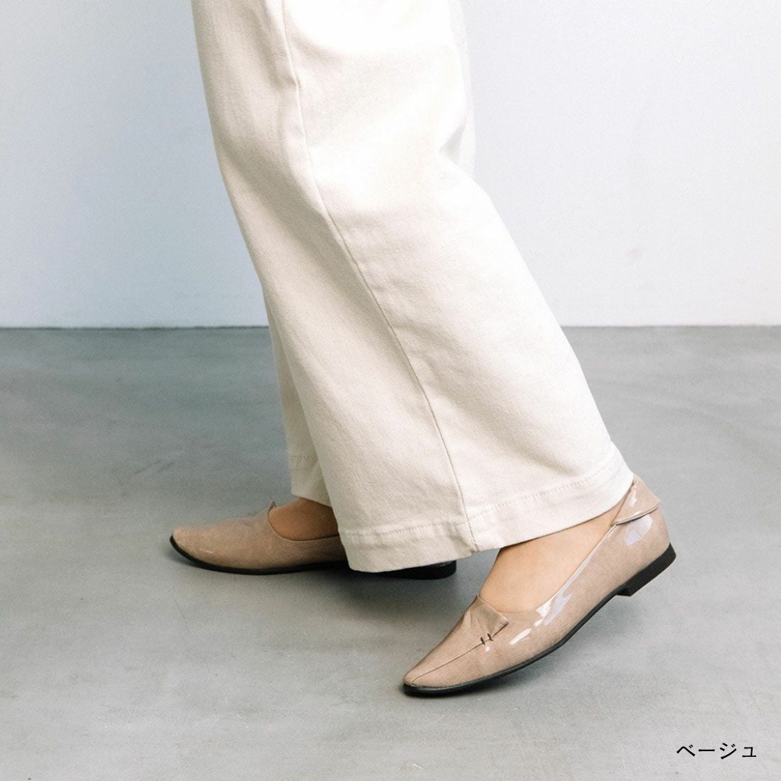 WASH [人気商品] きれい見えフラットシューズ/エナメル|銀座ワシントン