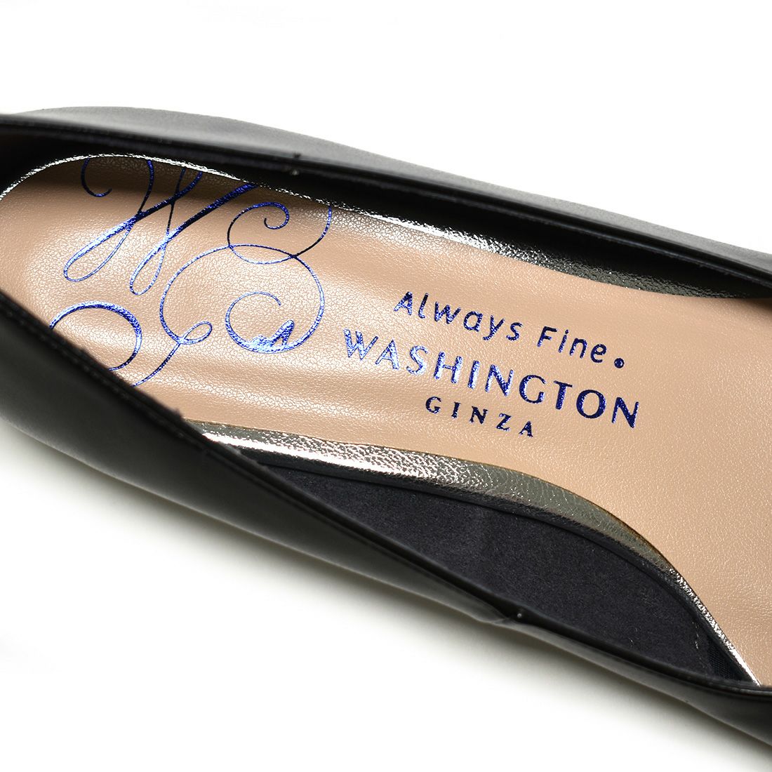WASHINGTON 晴雨兼用 Vカット ローヒールパンプス|銀座ワシントン 公式