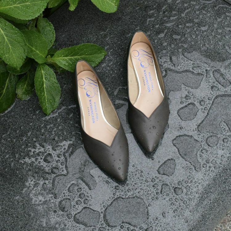 WASHINGTON 晴雨兼用 Vカット ローヒールパンプス|銀座ワシントン 公式