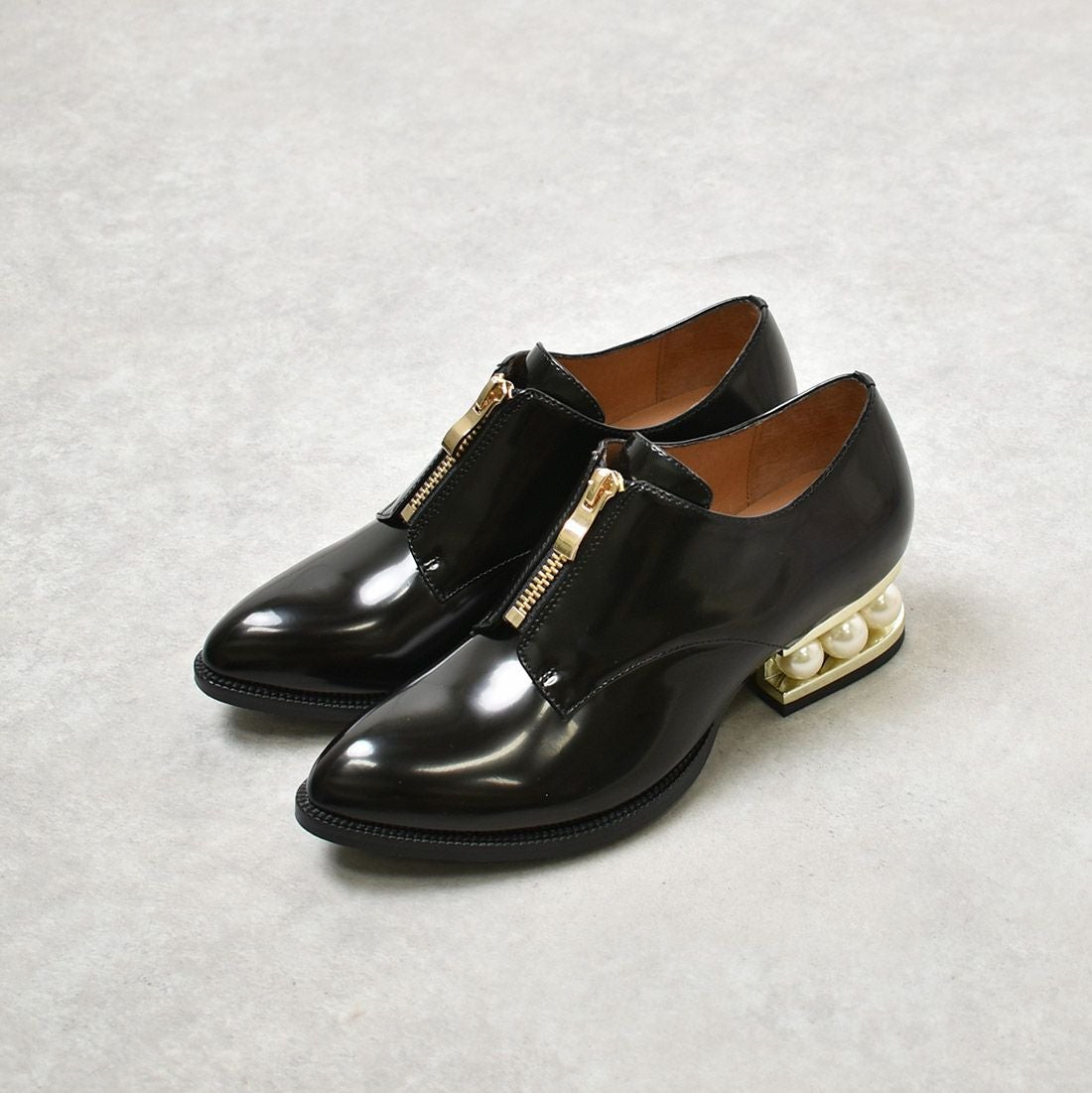 Jeffrey Campbell ジッパーパールヒールシューズ|銀座ワシントン 公式