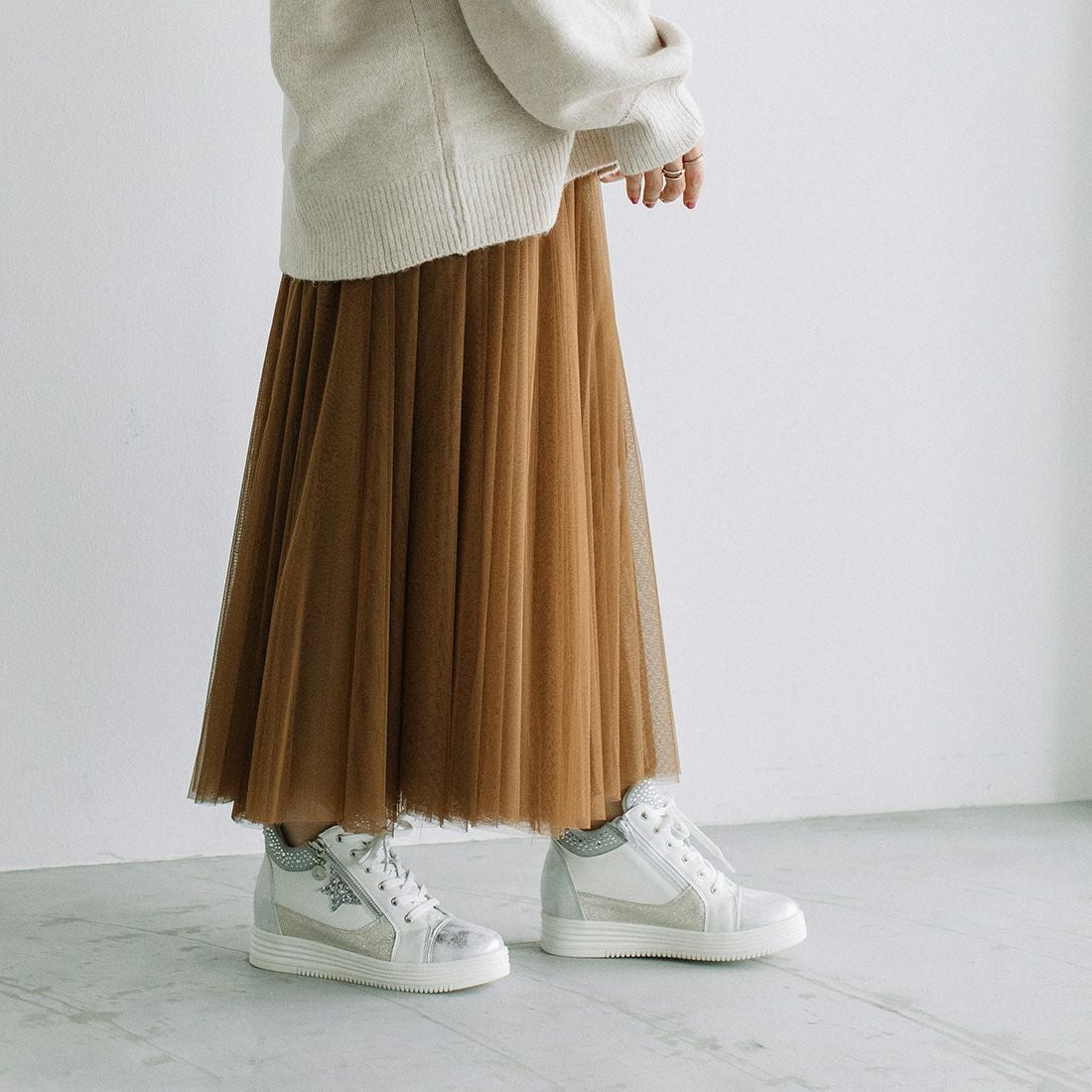 WASHINGTON 星モチーフインヒール厚底ハイカットスニーカー|銀座