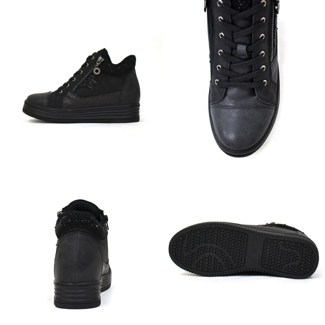 WASHINGTON 星モチーフインヒール厚底ハイカットスニーカー|銀座