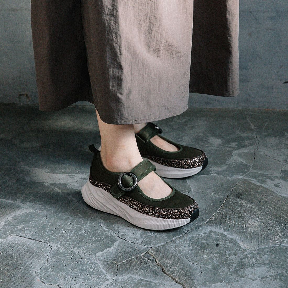 W メリージェーン厚底スニーカー|銀座ワシントン 公式サイト