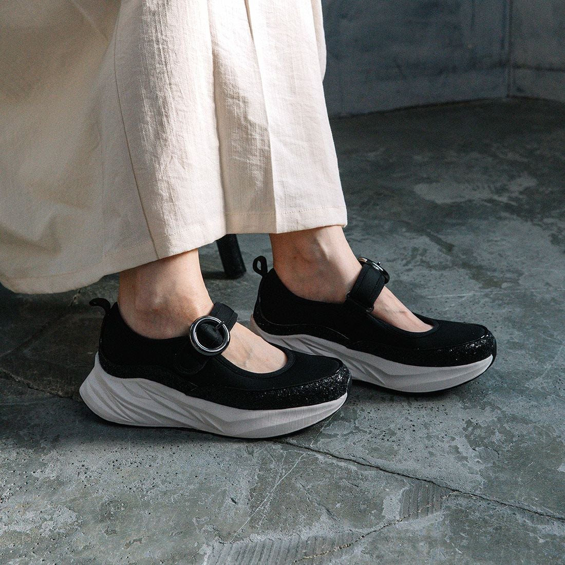 W メリージェーン厚底スニーカー|銀座ワシントン 公式サイト