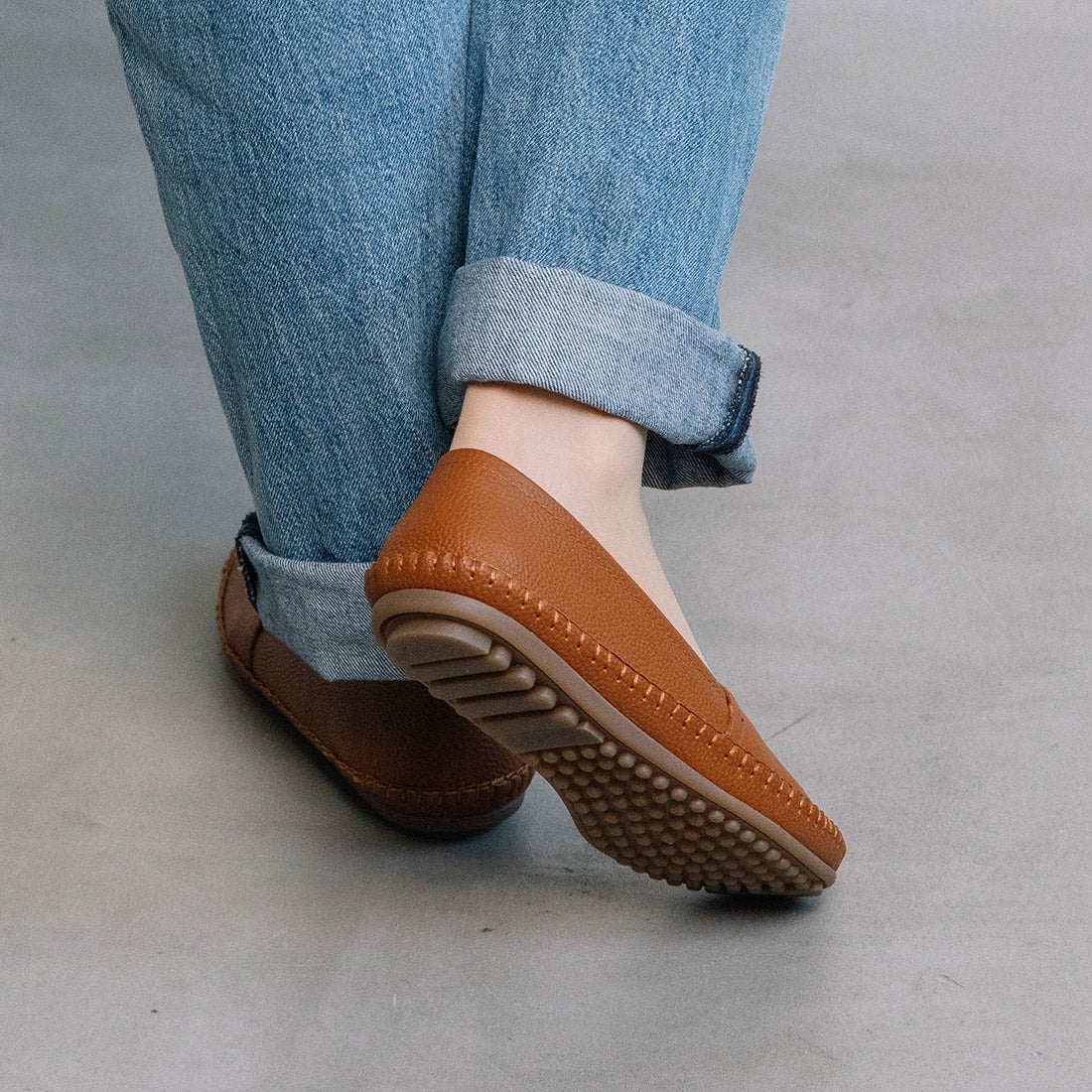 HACHI ナチュラルレザーフラットシューズ|銀座ワシントン 公式サイト