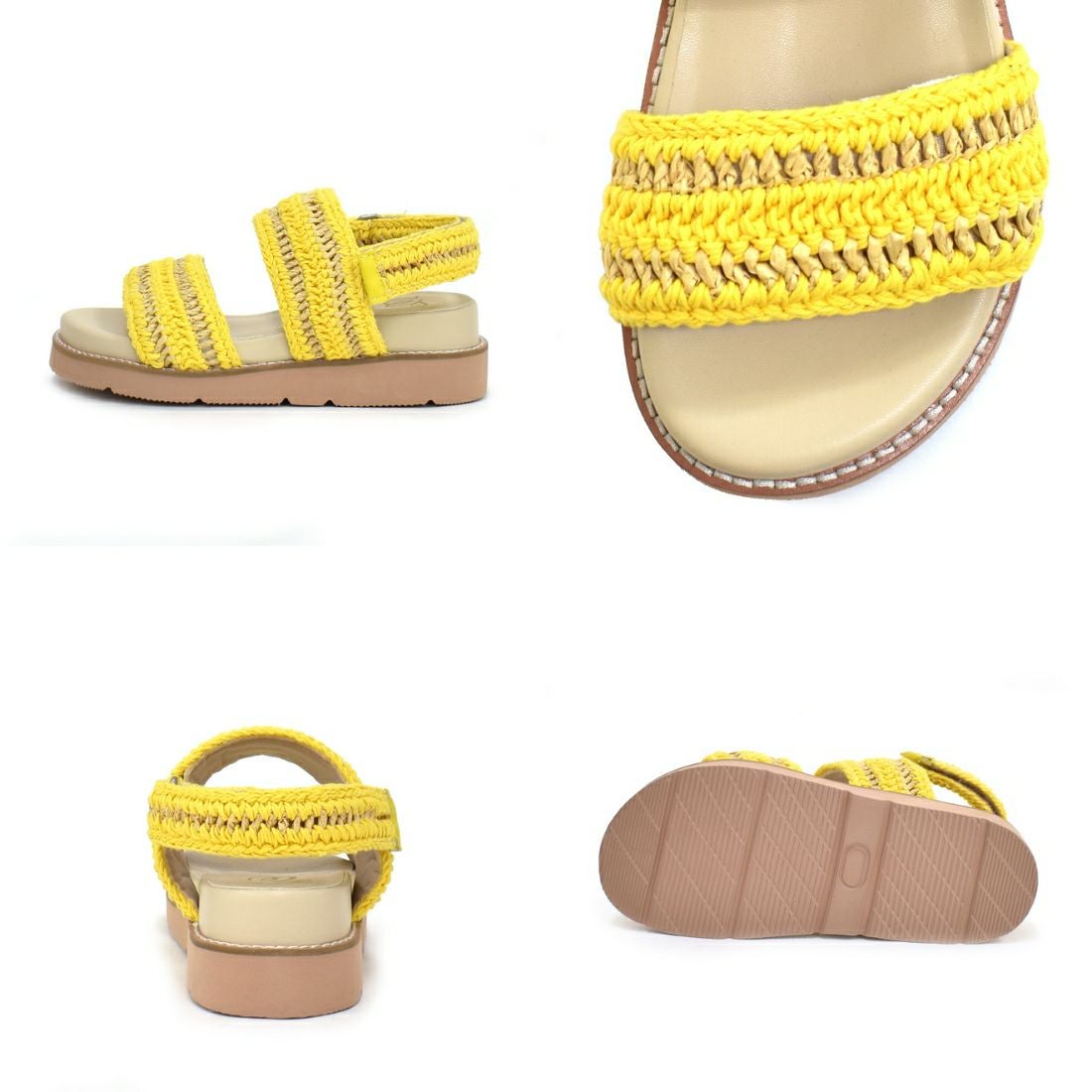 COACH イエロー 編み込みサンダル 高ヒール SALE] W 編み込みストラップ厚底サンダル|銀座ワシントン 公式サイト